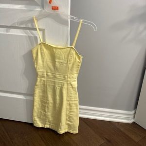 Yellow jean material dress